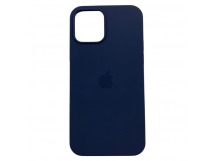 Чехол iPhone 12/12 Pro Silicone Case (c Лого) №08 Полуночный Синий