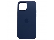 Чехол iPhone 13 Mini Silicone Case (c Лого) №08 Полуночный Синий
