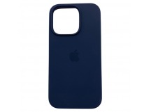 Чехол iPhone 14 Pro Silicone Case (c Лого) №08 Полуночный Синий