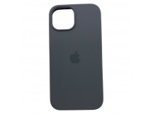 Чехол iPhone 15 Silicone Case (c Лого) №15 Серая Сажа