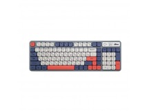 Клавиатура беспроводная RITMIX RKB-504W, серо-бело-красно-синяя, клавиш 100+1, 2,4Ггц+BT-соединение, кабель - USB 1 м, подстветка (1/20)