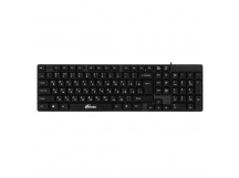 Клавиатура проводная RITMIX RKB-108, черная, клавиш 102, кабель - USB 1,2 м (1/20)