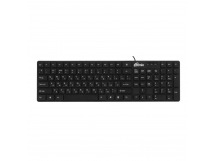 Клавиатура проводная RITMIX RKB-109, черная, клавиш 108, кабель - USB 1,5 м (1/20)
