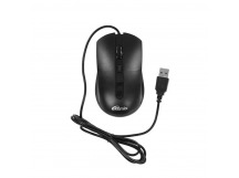 Мышь проводная RITMIX ROM-109, черная, кнопки 3+1, кабель - USB 1,5 м, разрешение DPI 800-1200-1600 (1/100)