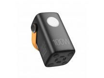 Внешний аккумулятор 60 000 mAh HOCO DB160 (3USB QC3.0/2PD 100W/фонарик/дисплей) черный