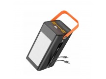Внешний аккумулятор 60 000 mAh HOCO DB49A (4USB QC3.0/PD 20W/ip/micro/2 кабеля/фонарик/дисп.) черный