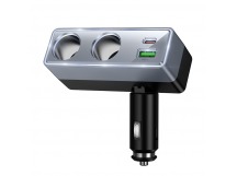 Разветвитель гнезда прикуривателя на 2 устройства HOCO Z65B (USB QC3.0/PD 30W) черное