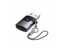 Адаптер USB - Type-C Hoco UA46B Серый