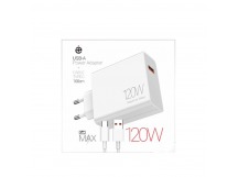 Сетевой адаптер питания DEESPI DE09 120W+кабель Type-C (белый)