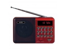 Радиоприемник Perfeo цифровой PALM Next/ FM 87.5-108МГц/ MP3/ Bluetooth 5.3/ USB или 18650/ красный