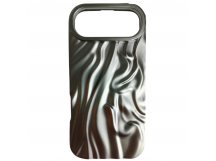 Чехол силиконовый iPhone 17 Air ВОЛНА 3D серебристый