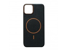 Чехол-накладка кожаный для Apple iPhone 11 принт 26 черный