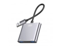 Адаптер-хаб XO HUB012A 4в1 USB (USB3.0*4), черный