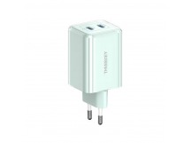 Сетевое зарядное устройство THREEKEY TK-111 GaN USB-C (35W) 2C, цвет зеленый