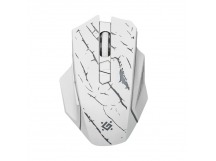 Беспроводная игровая мышь DEFENDER Uran GM-503 8 кнопок, RGB подсветка, подключение 2.4G, аккум. 400мАч, сенсор 3200dpi, белый (1/60)