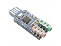 Модули аудио NONAME CM108 Модуль USB звуковой карты ЦАП/АЦП16 бит дискретизация 48K/44,1кГц