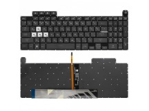 Клавиатура для Asus TUF Gaming A16 FA617NS черная с RGB подсветкой