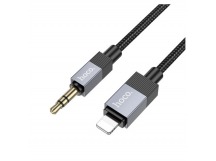 Кабель AUX - Lightning HOCO UPA32A (1m/текстиль) черный