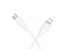 Кабель Lightning - Type-C HOCO X124 (27W/3A/1m/силиконовый) белый