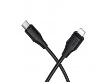 Кабель Lightning - Type-C HOCO X124 (27W/3A/1m/силиконовый) черный