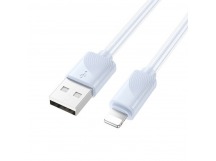 Кабель USB - 8 pin HOCO X114 Energy, 1.0м, круглый, 2.4А, ПВХ, цвет: голубой (1/31/310)