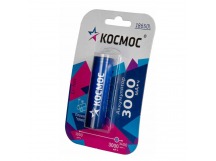 Аккумулятор КОСМОС 18650 Li-ion 3000 mAh без защиты с плоским контактом, 1 шт блистер (10/100)