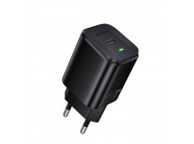 Адаптер Сетевой Borofone BAS84A USB/Type-C 25W (black) (243910)