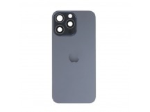 Задняя крышка (стекло) в сборе с рамкой iPhone 15 Pro Max (Снятый) (с NFC) (Blue Titanium)