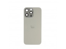 Задняя крышка (стекло) в сборе с рамкой iPhone 15 Pro Max (Снятый) (с NFC) (Natural Titanium)