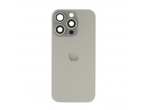 Задняя крышка (стекло) в сборе с рамкой iPhone 16 Pro (Снятый) (с NFC) (Natural Titanium)