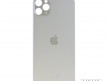 Задняя крышка (стекло) Широкий вырез iPhone 11 Pro Max (Silver)