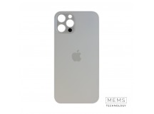Задняя крышка (стекло) Широкий вырез iPhone 12 Pro (Silver)