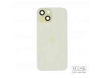 Задняя крышка (стекло) в сборе с рамкой iPhone 15 Оригинал (Yellow)