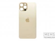 Задняя крышка (стекло) Узкий вырез iPhone 12 Pro Max (Gold)