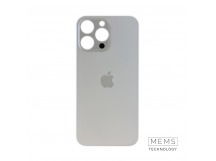 Задняя крышка (стекло) Широкий вырез iPhone 14 Pro Max (Silver)
