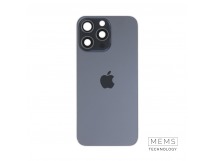 Задняя крышка (стекло) в сборе с рамкой iPhone 15 Pro Max (Blue Titanium)