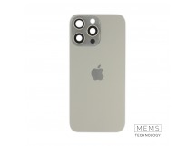 Задняя крышка (стекло) в сборе с рамкой для iPhone 16 Pro Max Оригинал (Natural Titanium)