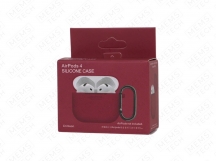 Силиконовый чехол AirPods 4 Silicone case (Crimson / Малиновый)