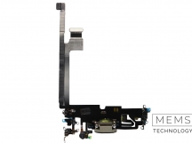Шлейф с разъемом зарядки iPhone 12 Pro Max Оригинал IC (Белый)