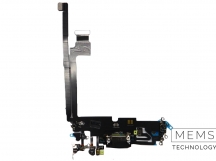 Шлейф с разъемом зарядки iPhone 12 Pro Max Оригинал IC (Черный)