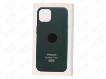 Чехол Кожаный MagSafe iPhone 14 OR (№6) (Лесной Зеленый)