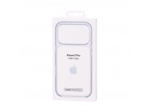 Чехол пластиковый Clear Case MagSafe iPhone 17 Pro (Orig) (С анимацией) (С кнопкой) (Прозрачный)