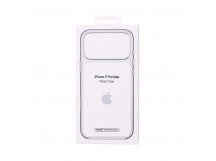Чехол пластиковый Clear Case MagSafe iPhone 17 Pro Max (Orig) (С анимацией) (С кнопкой) (Прозрачный)