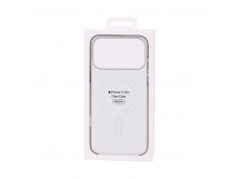 Чехол пластиковый Clear Case MagSafe iPhone 17 Pro (С анимацией) (С кнопкой) (Прозрачный)