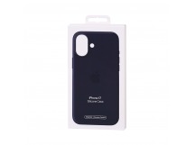 Чехол Силиконовый Magsafe iPhone 17 (С анимацией) (С кнопкой) (Черный)