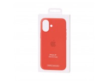 Чехол Силиконовый Magsafe iPhone 17 (С анимацией) (С кнопкой) (Оранжевый)