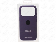 Чехол Силиконовый Magsafe iPhone 17 Pro (С анимацией) (С кнопкой) (Фиолетовый)