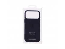 Чехол Силиконовый Magsafe iPhone 17 Pro (С анимацией) (С кнопкой) (Черный)