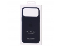 Чехол Силиконовый Magsafe iPhone 17 Pro Max (С анимацией) (С кнопкой) (Черный)