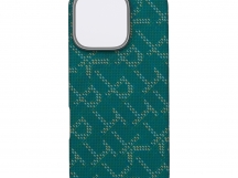 Чехол PITAKA Monogram Tactile Woven Case iPhone 16 Pro (Green/Gold)